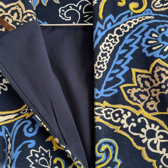 J McLaughlin Embroidered Paisley Catalina Cloth Sheath Dress Womens Size M - Picture 5 of 9